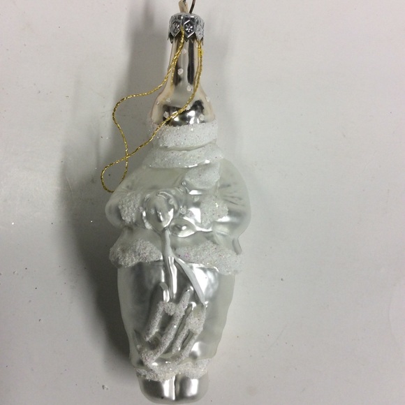 VTG Glass Silver Christmas Ice Skater Ornament - Picture 4 of 11